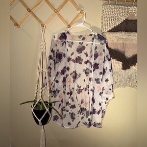 Floral Sheer Kimono Cardigan